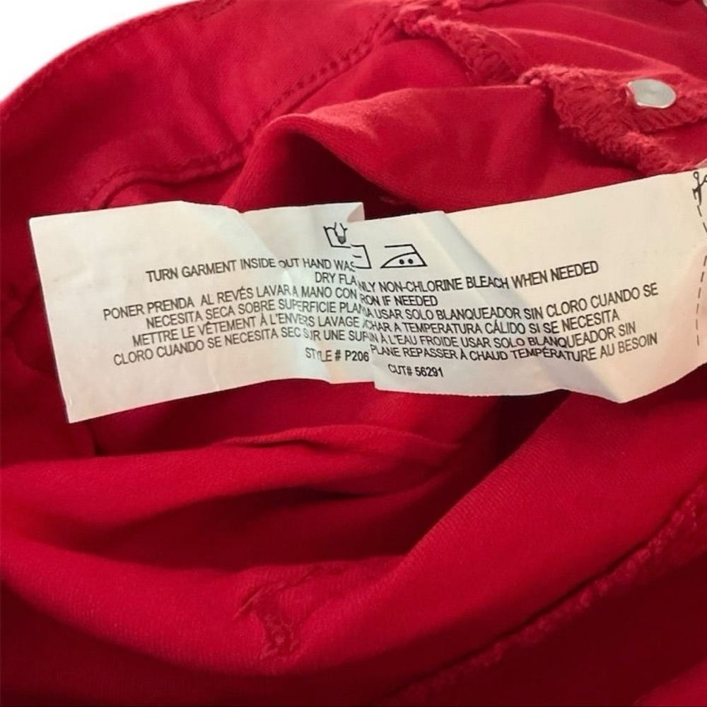 YMI Women's Large Red Curvy Stretch Straight Leg Jeans Casual Mid-High Rise - Picture 7 of 8
